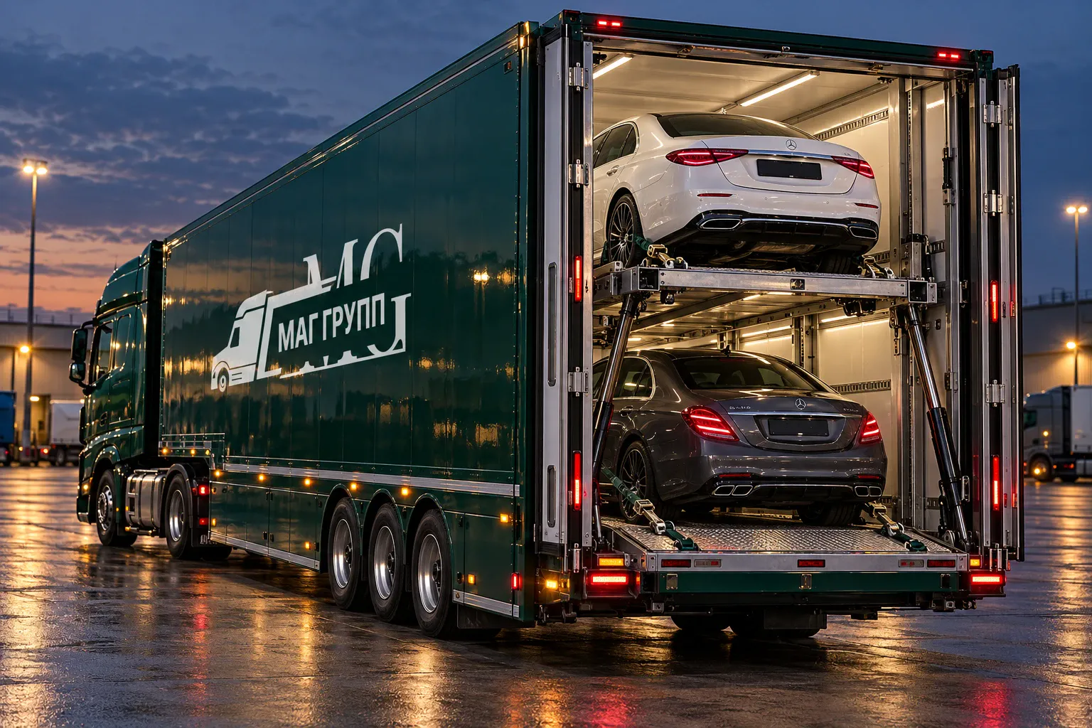 Закрытая фура — перевозка автомобилей МАГ ГРУПП